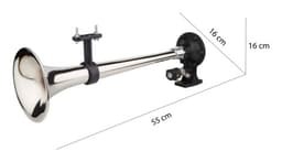 TEKLİ HAVALI KORNA (KROM) - 3