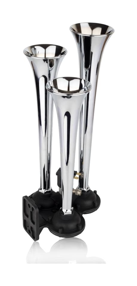 Didonk - ÜÇLÜ DÜZ SES HAVALI KORNA (KROM)