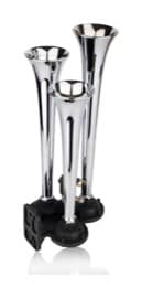 ÜÇLÜ DÜZ SES HAVALI KORNA (KROM) - 1