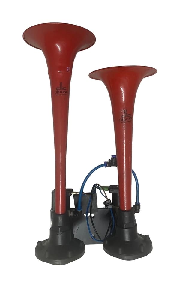 Didonk - İKİLİ DALİ DALİ YUNAN TİP KORNA (KIRMIZI)