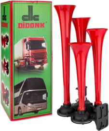 Didonk - QUADRUPLE FLAT SOUND AIR HORN (RED)